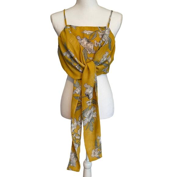 J.O.A. X Chriselle Lim Floral Convertible Crop XS - Picture 4 of 11